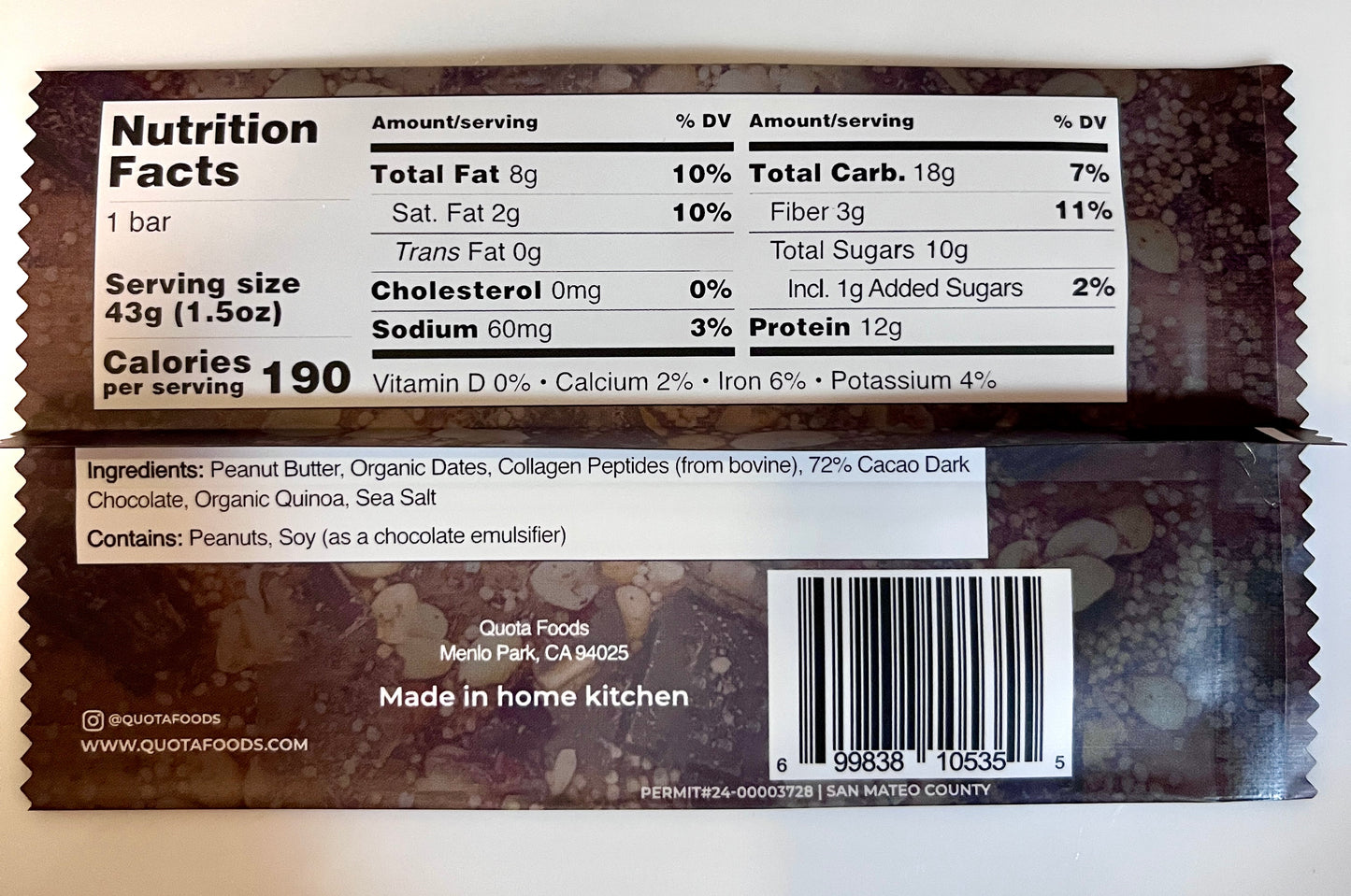 Chocolate Peanut Butter bar