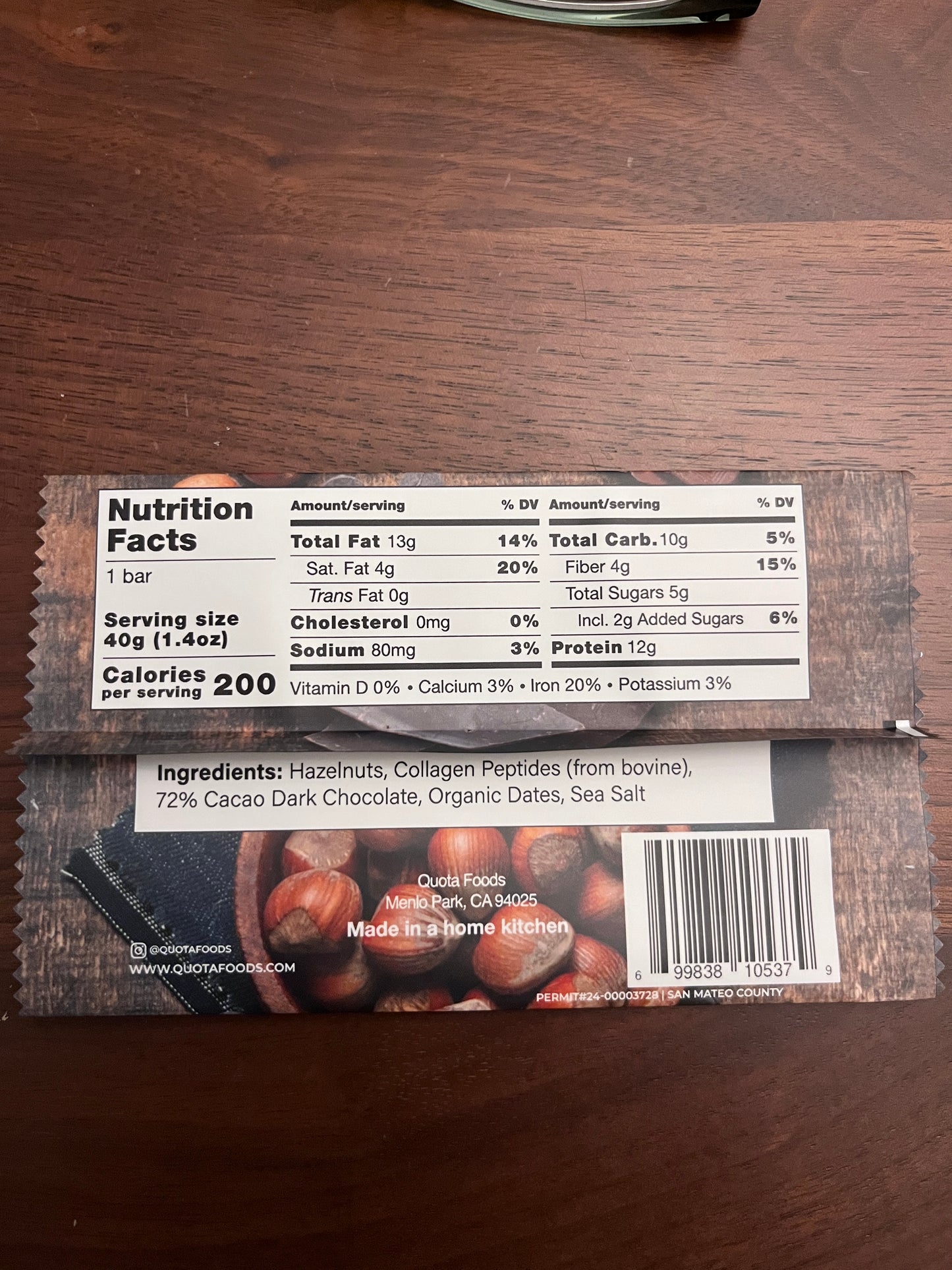 Chocolate Hazelnut Bar